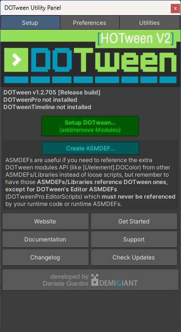 DOTween Utility Panel