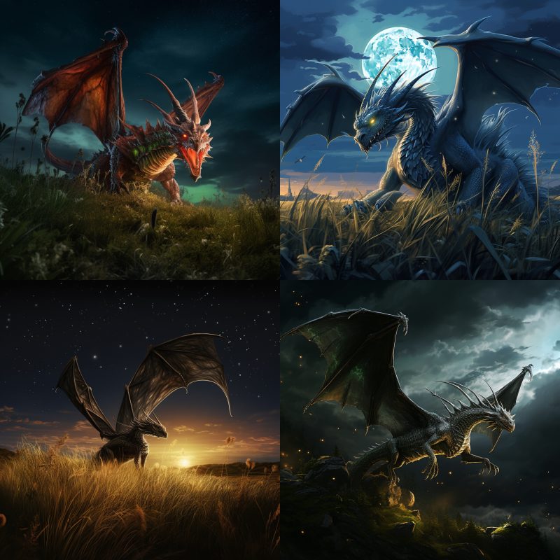 dragon_real_its_slikeflying_grassland_night