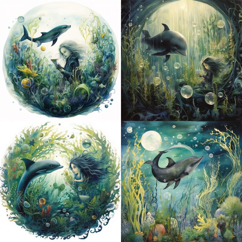 mermaid_dolphin_loose_and_fluffy_seaweed_fish_bubbles